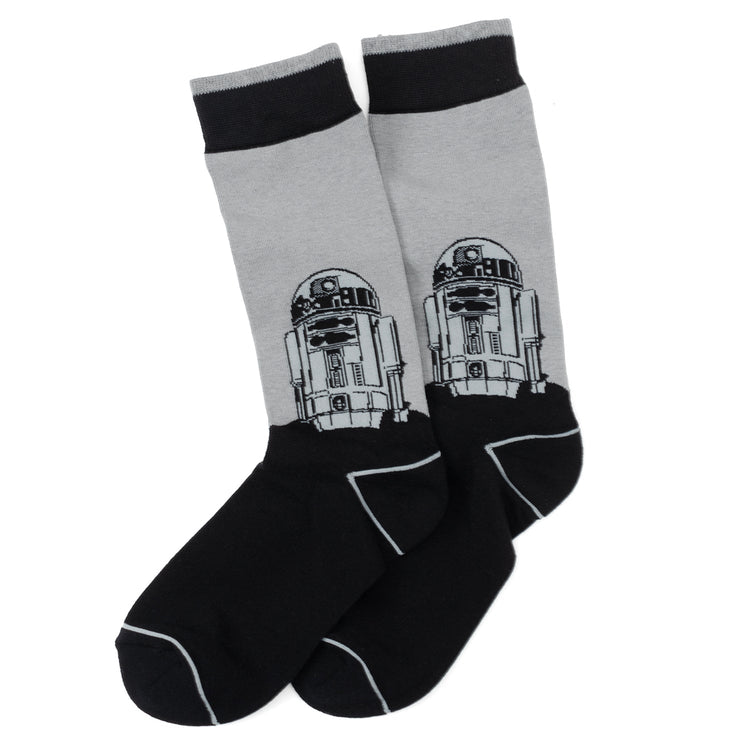 Star Wars Yoda, R2-D2, and C-3PO Dress Socks 3-Pack with Rebel Crest Lapel Pin Gift Set124