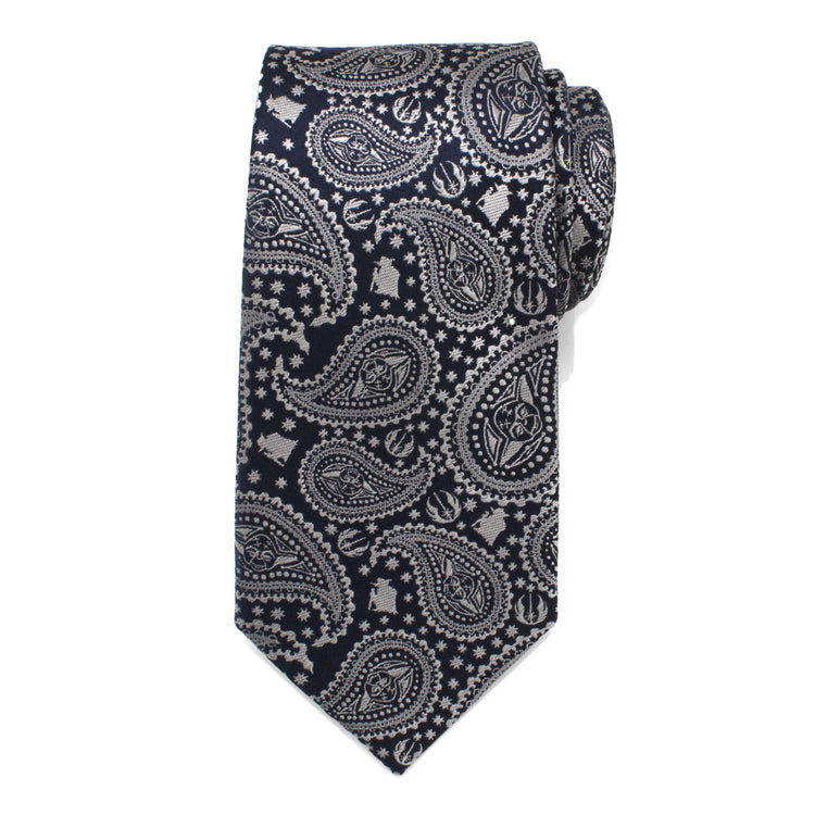 Star Wars Yoda Navy Paisley Tie650