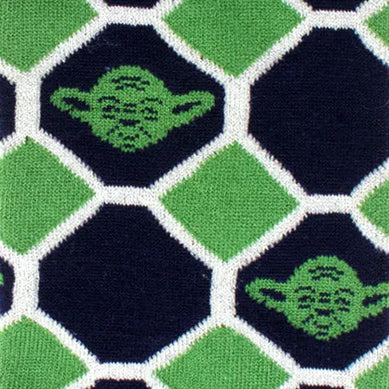 Star Wars Yoda Green and Navy Checkered Dress Socks and Jedi Crest Lapel Pin Gift Set159