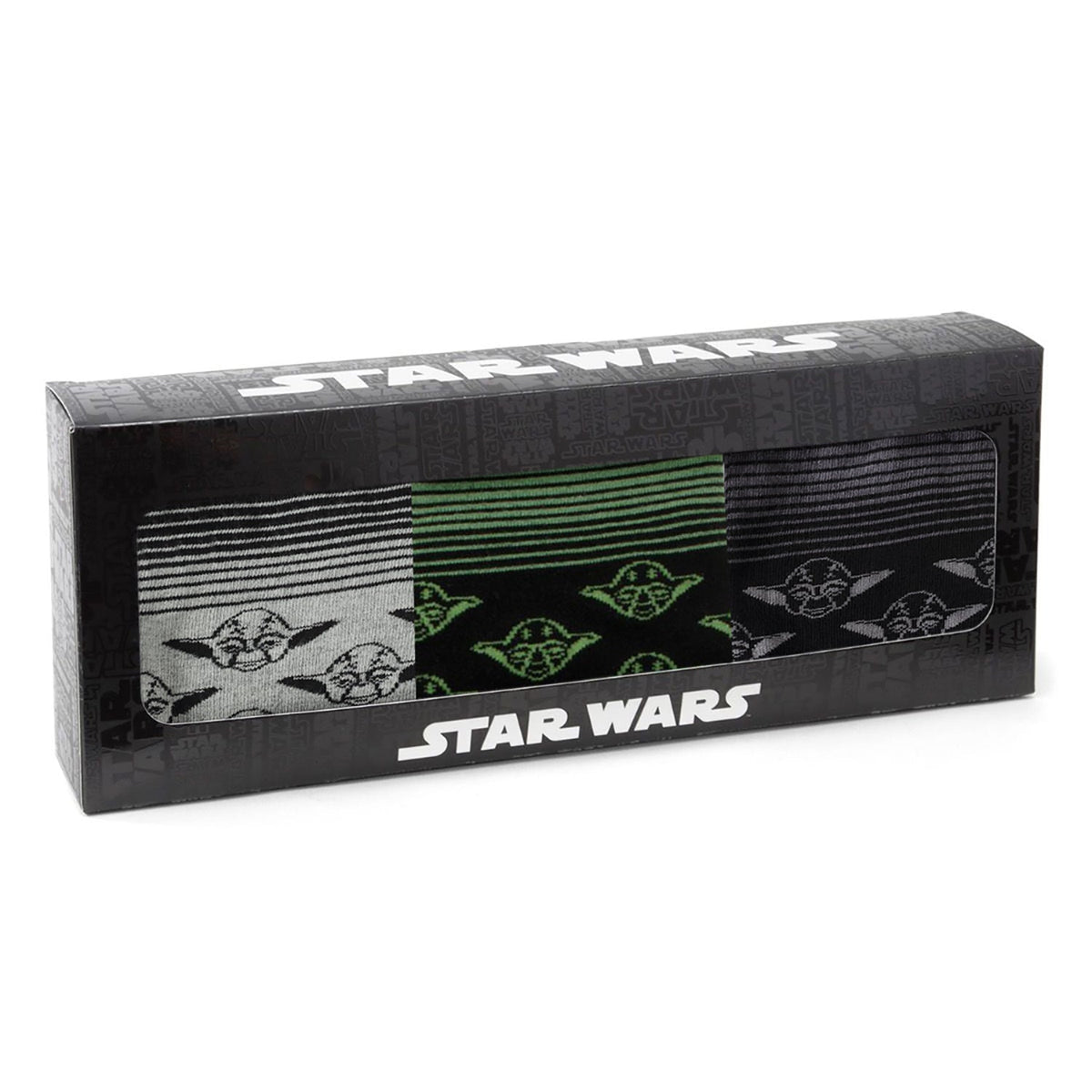 Star Wars Yoda Green, Gray, and Black Ombre Dress Socks and Jedi Crest Lapel Pin Gift Set194