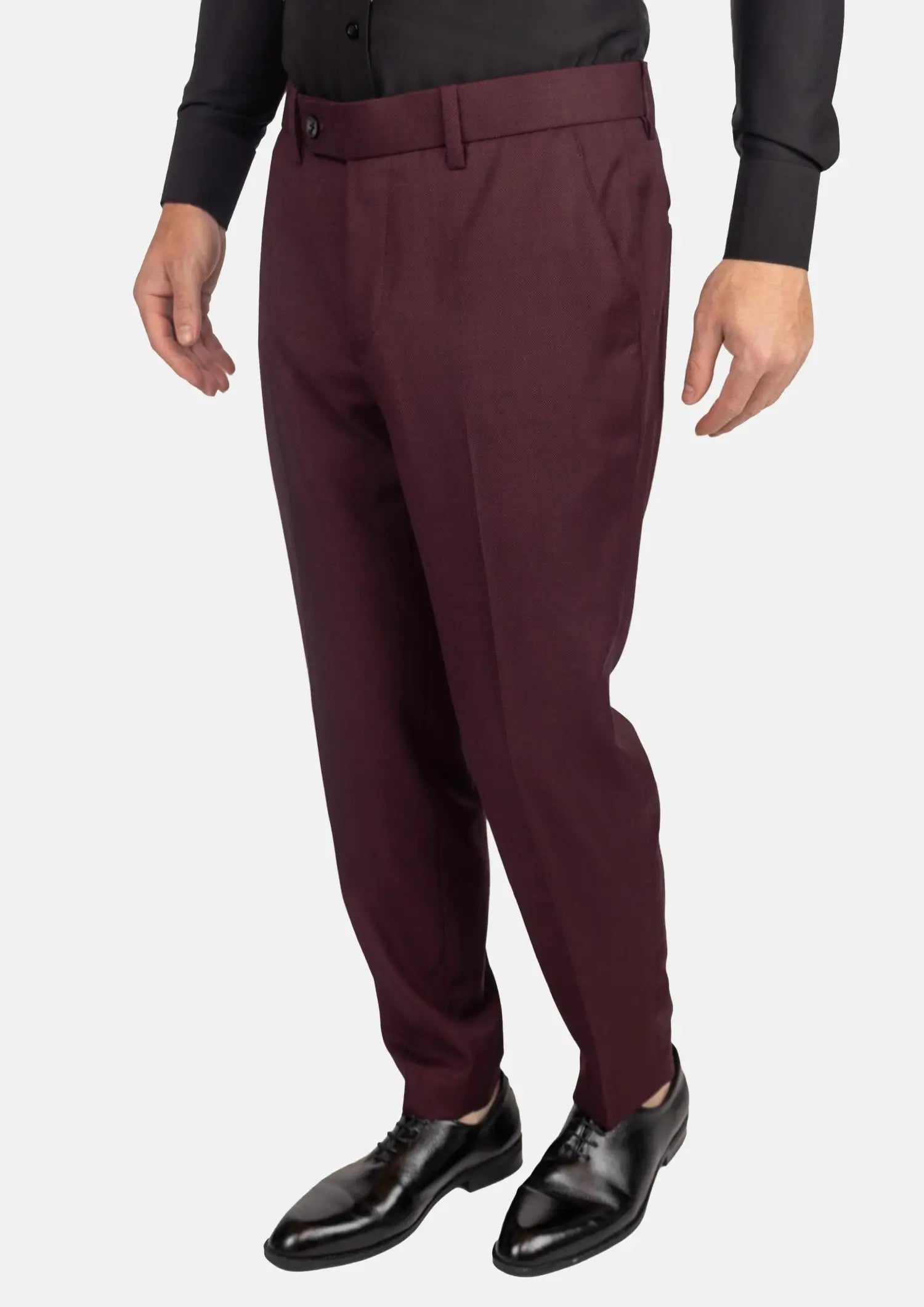 Deep Burgundy Birdseye Pants495