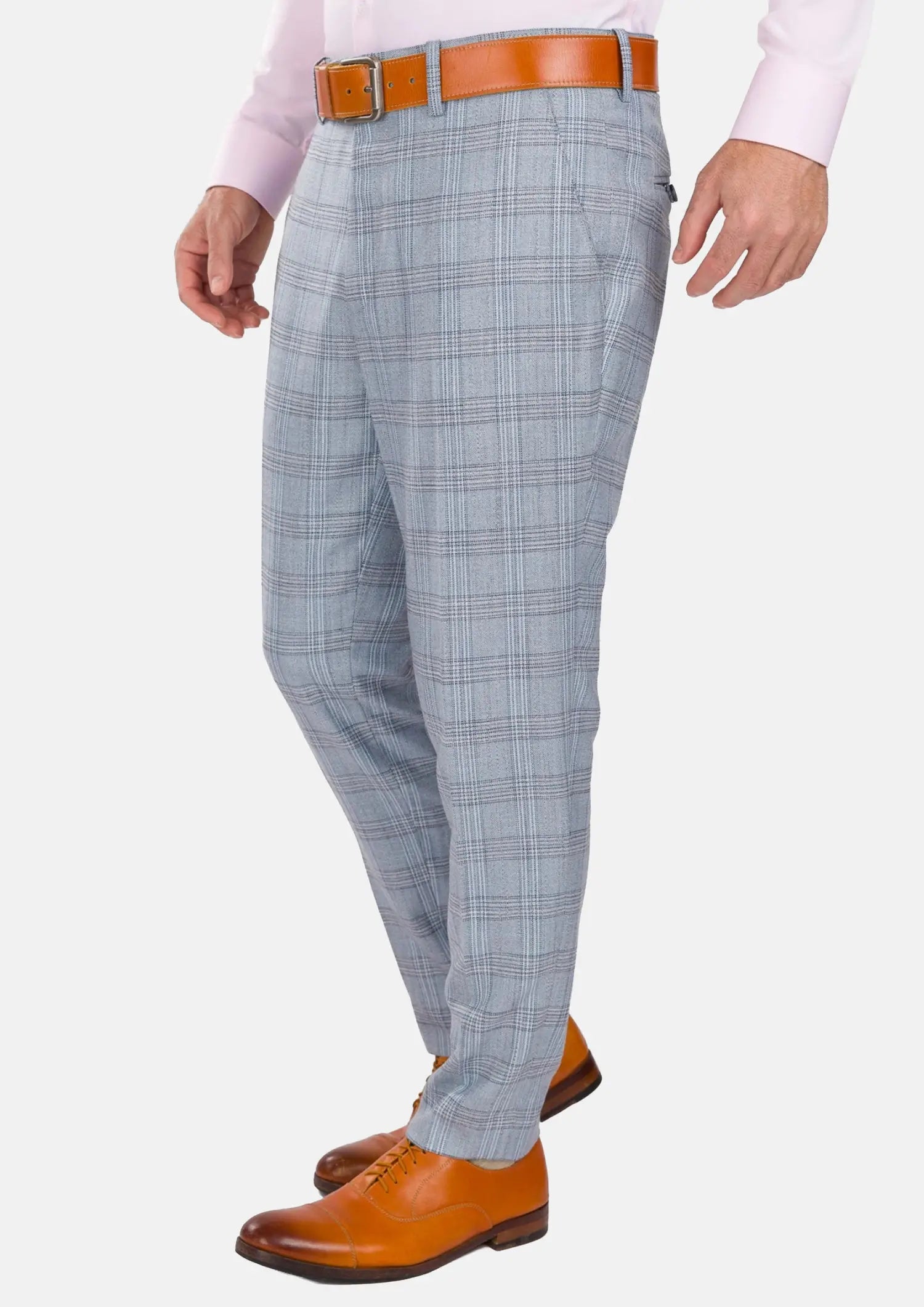 Polo Blue Glen Plaid Bamboo Pants324