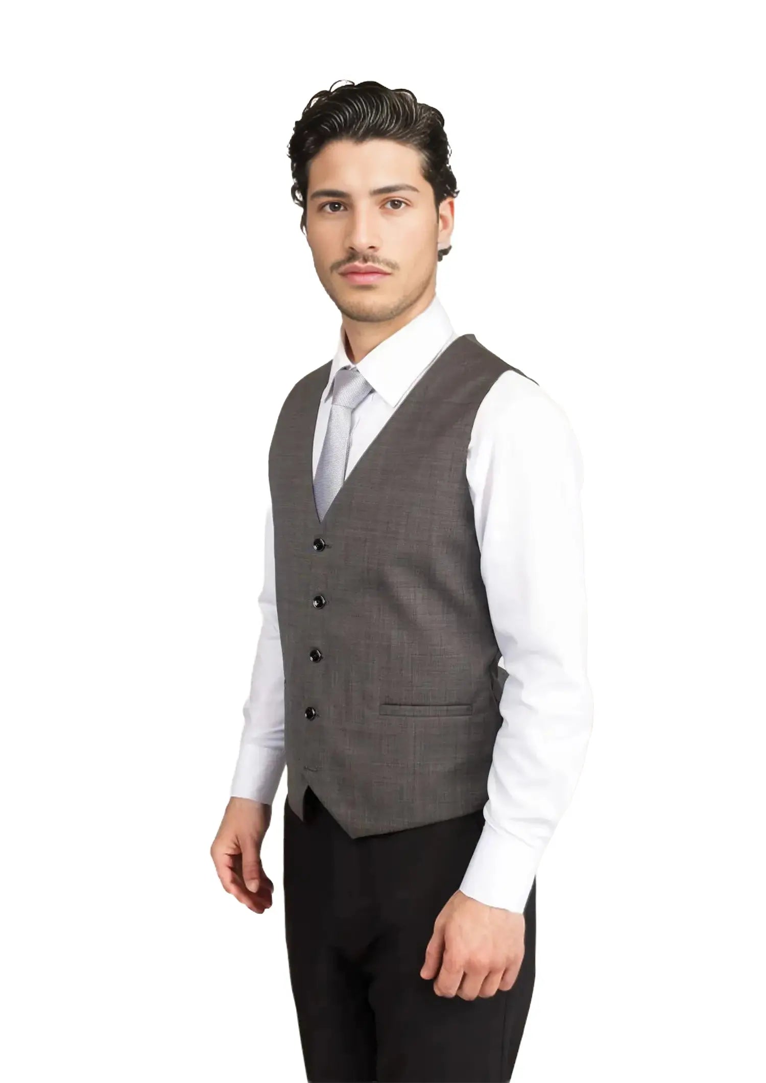 Carbon Grey Pindot Vest144