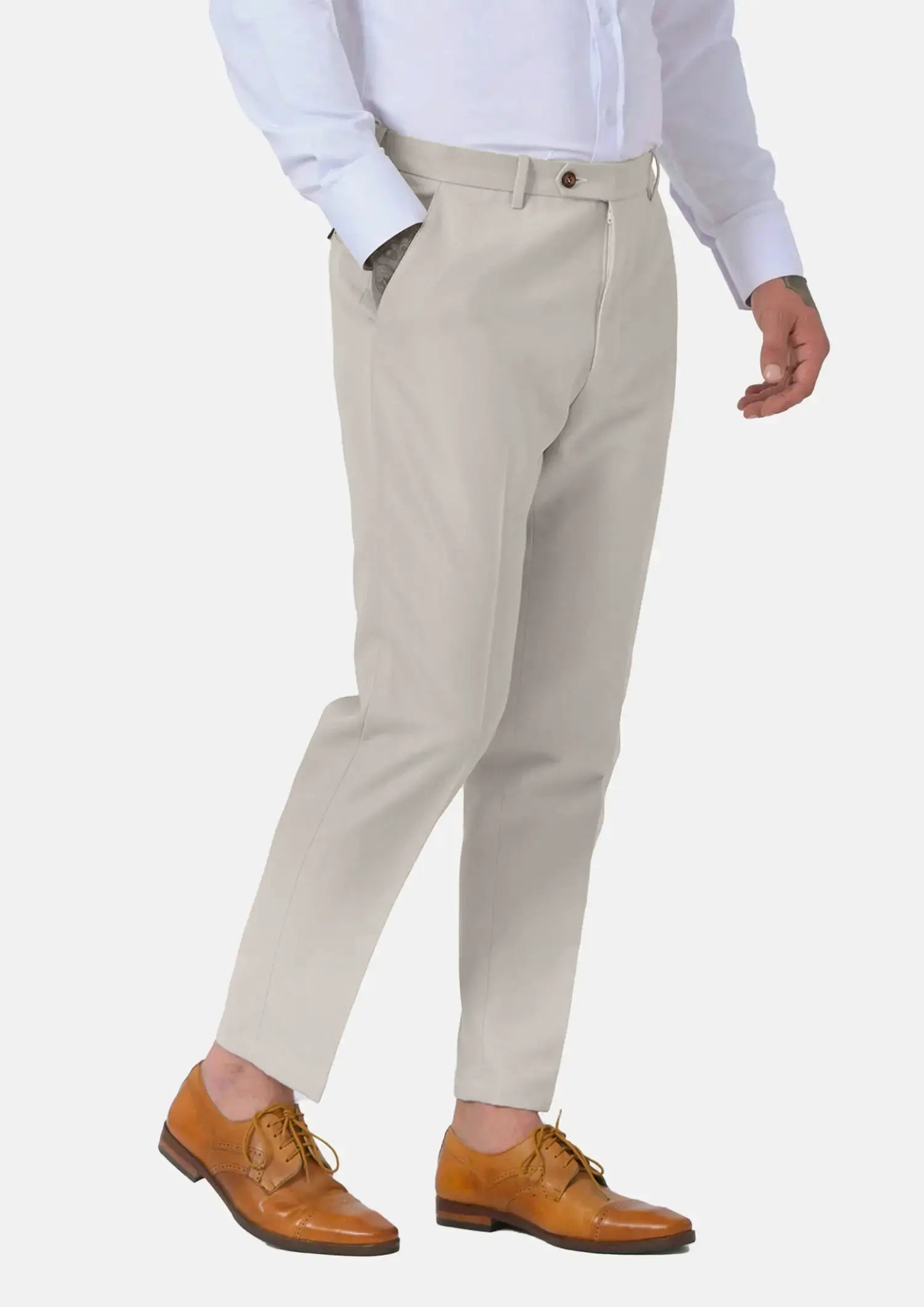 Hudson Ivory Cotton Suit313