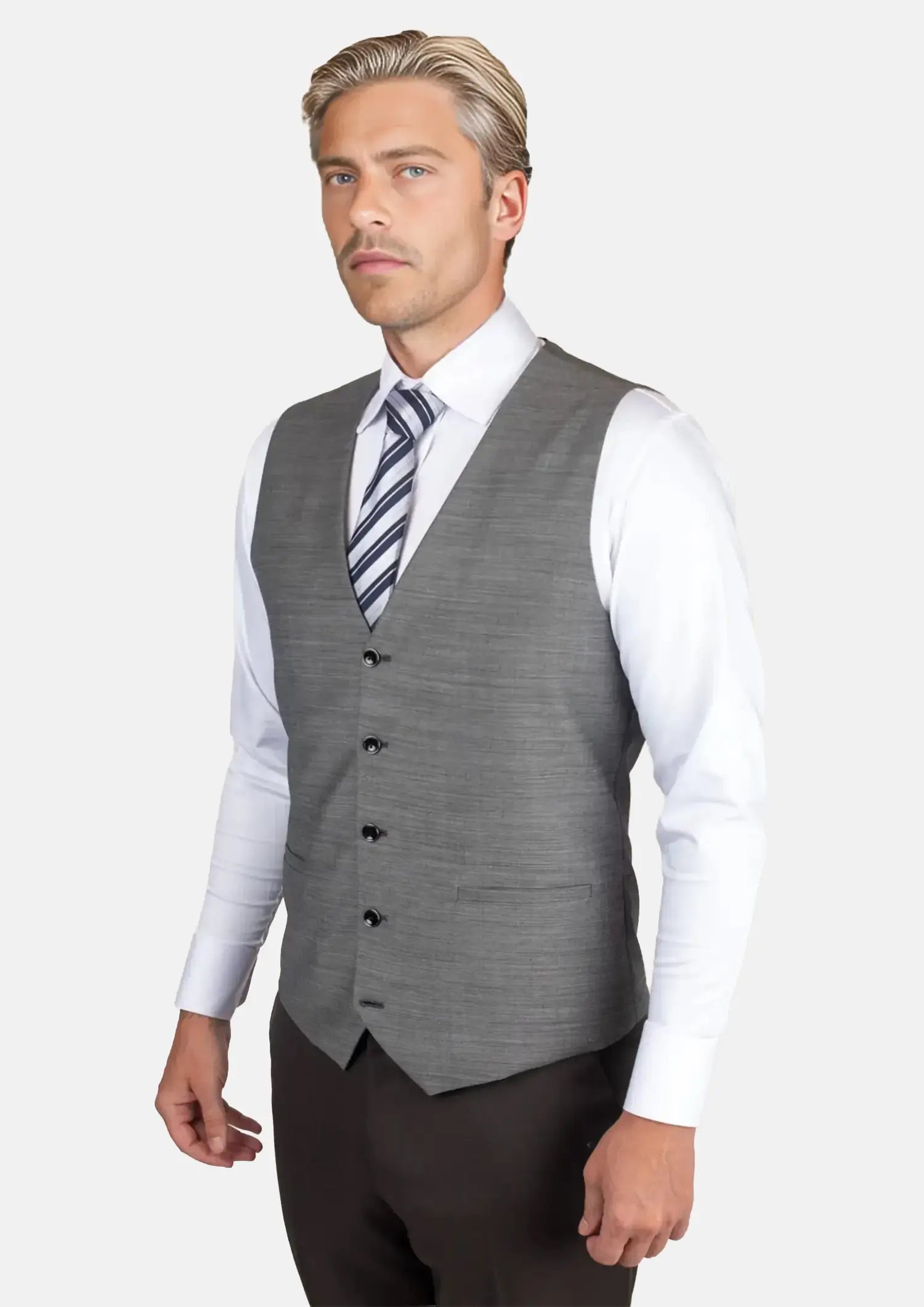 Granite Grey Birdseye Vest244