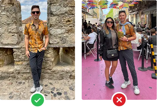 Avoid images with multiple people