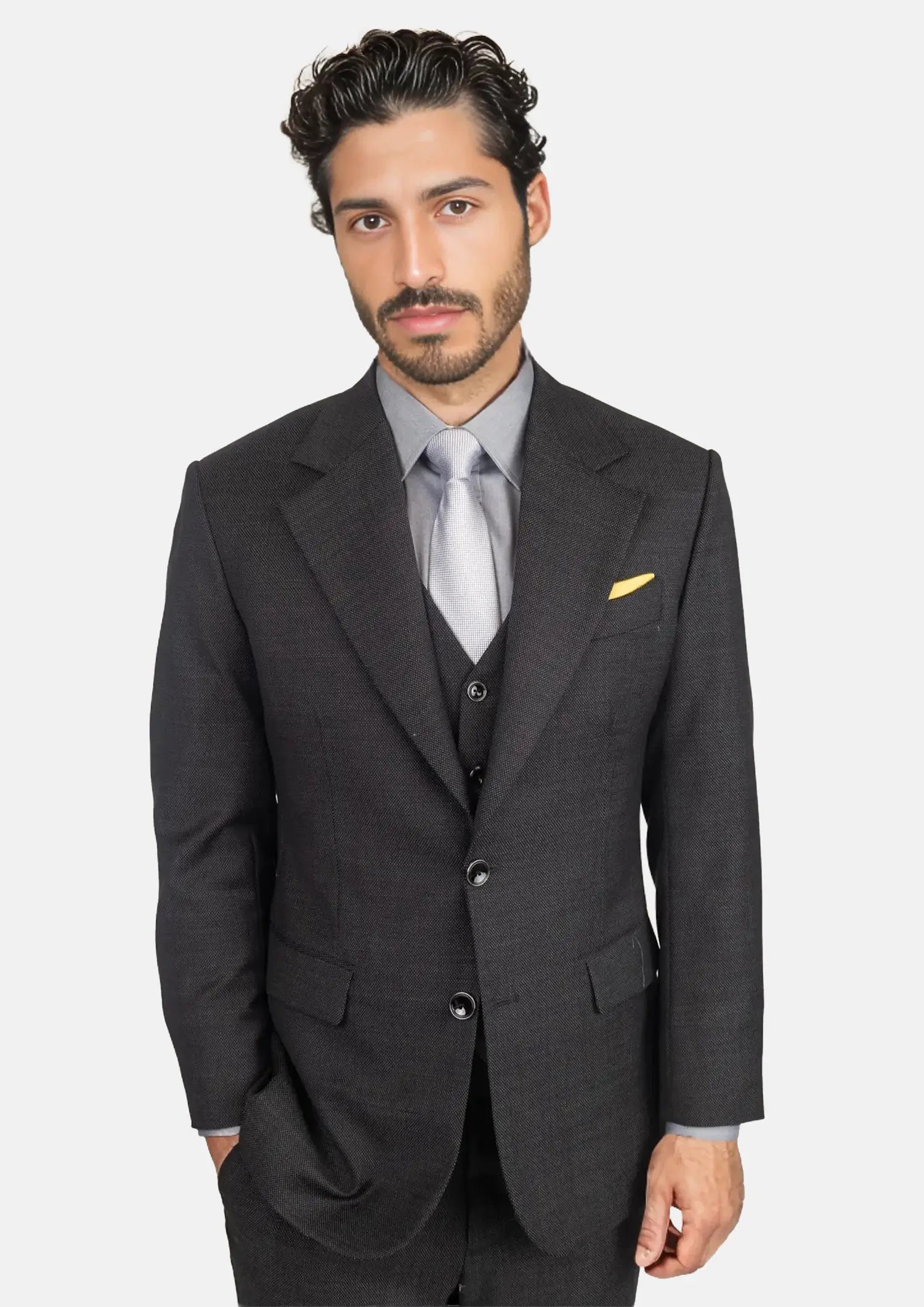 Ellis Black Pindot Suit317
