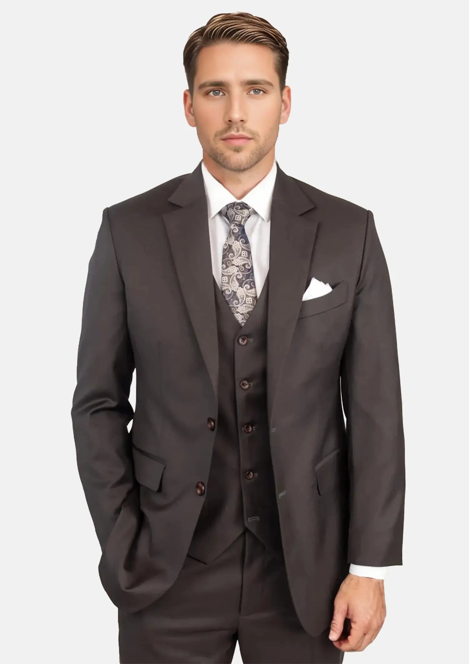 Astor Sable Brown Twill Suit976