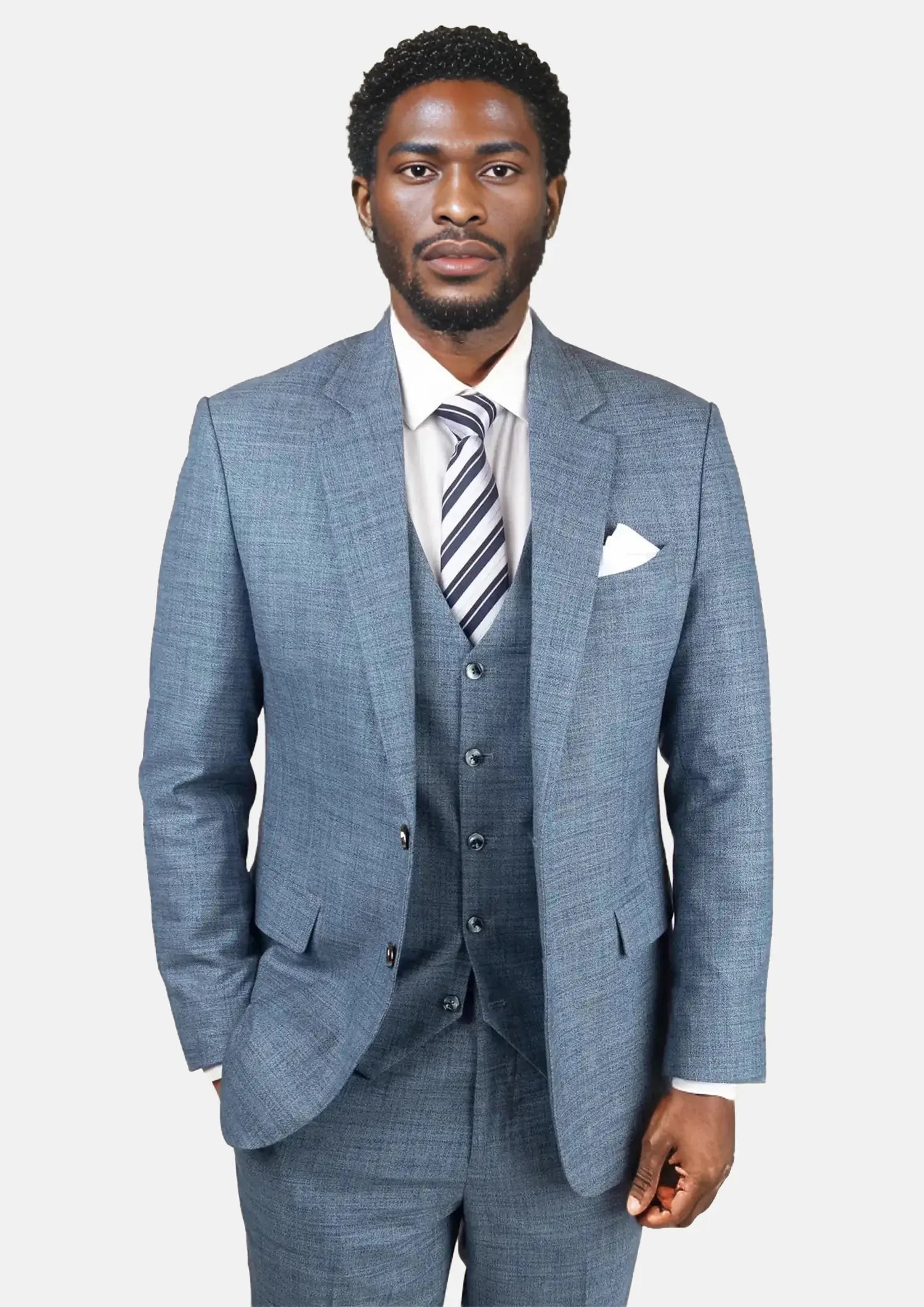 Astor Mid Blue Hopsack Suit881