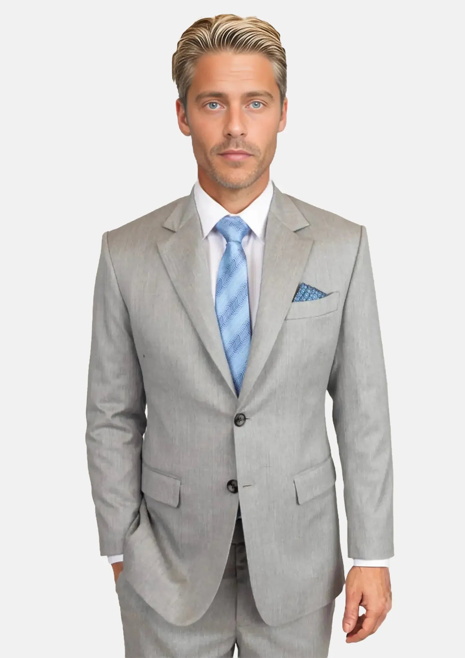 Glacier Grey Twill Suit203
