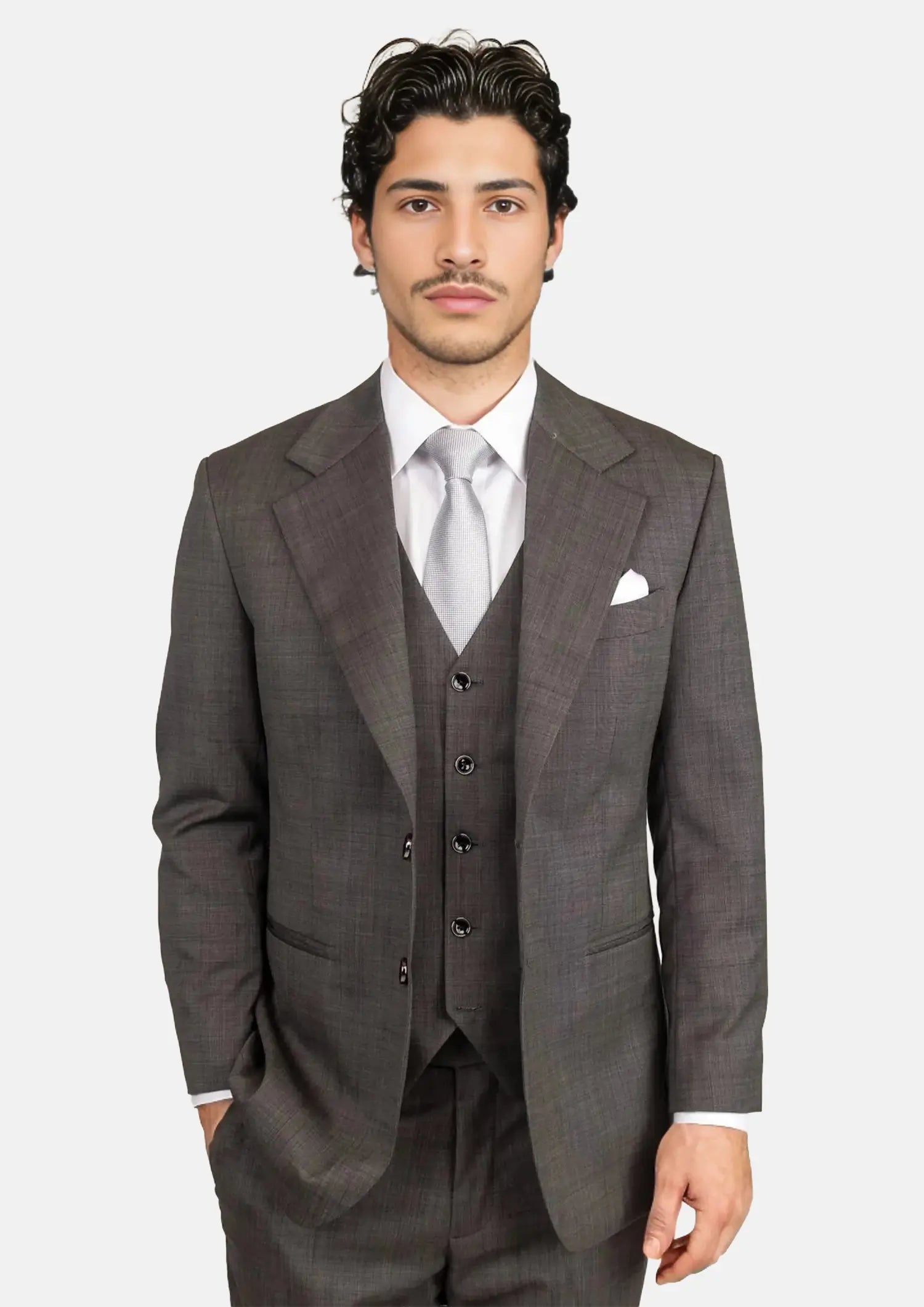 Ellis Carbon Grey Pindot Suit630
