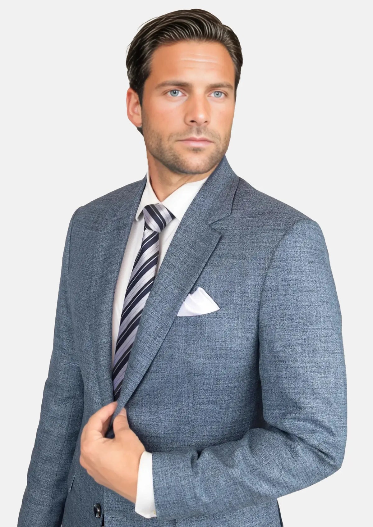 Astor Mid Blue Hopsack Jacket203