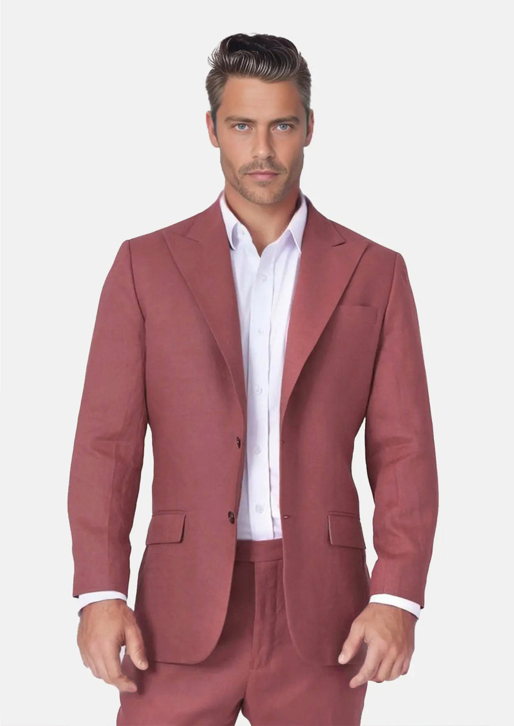 Tuscan Red Linen Suit198