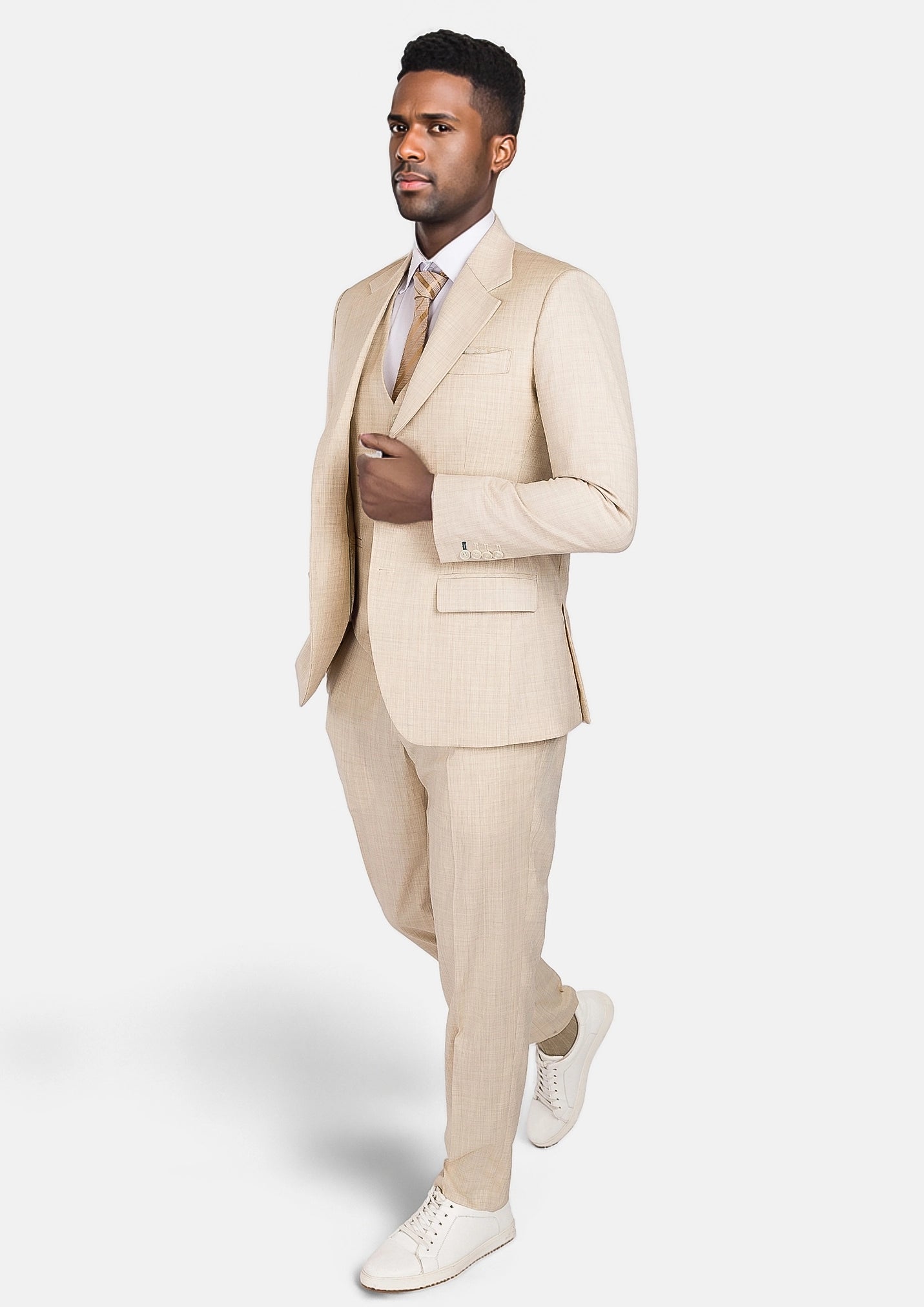 Sartoro Sand Performance Stretch Suit