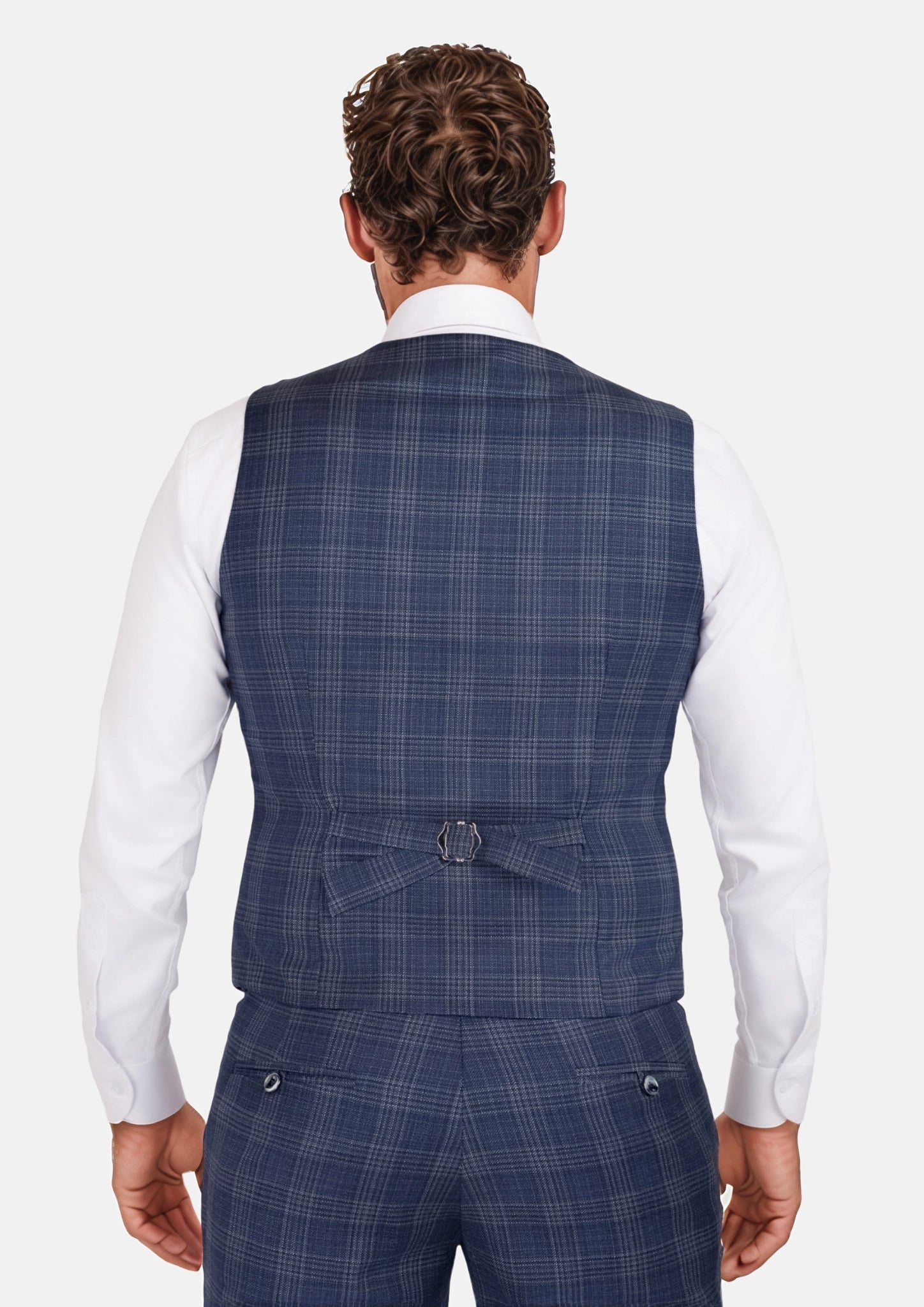 Admiral Navy Checked Vest