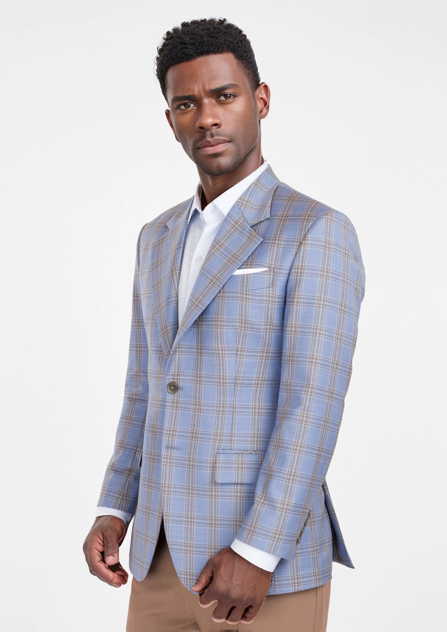 Vista Blue Checked Thompson Jacket