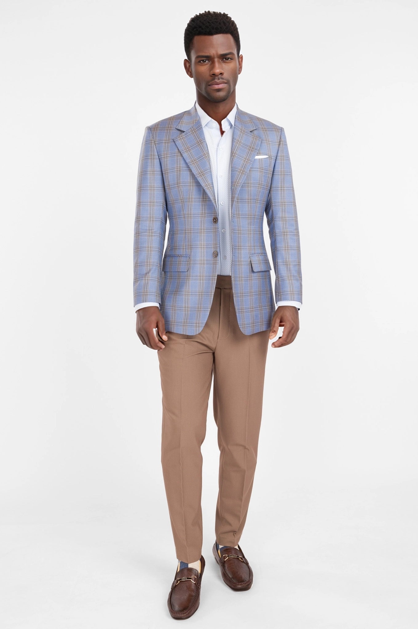Vista Blue Checked Thompson Jacket