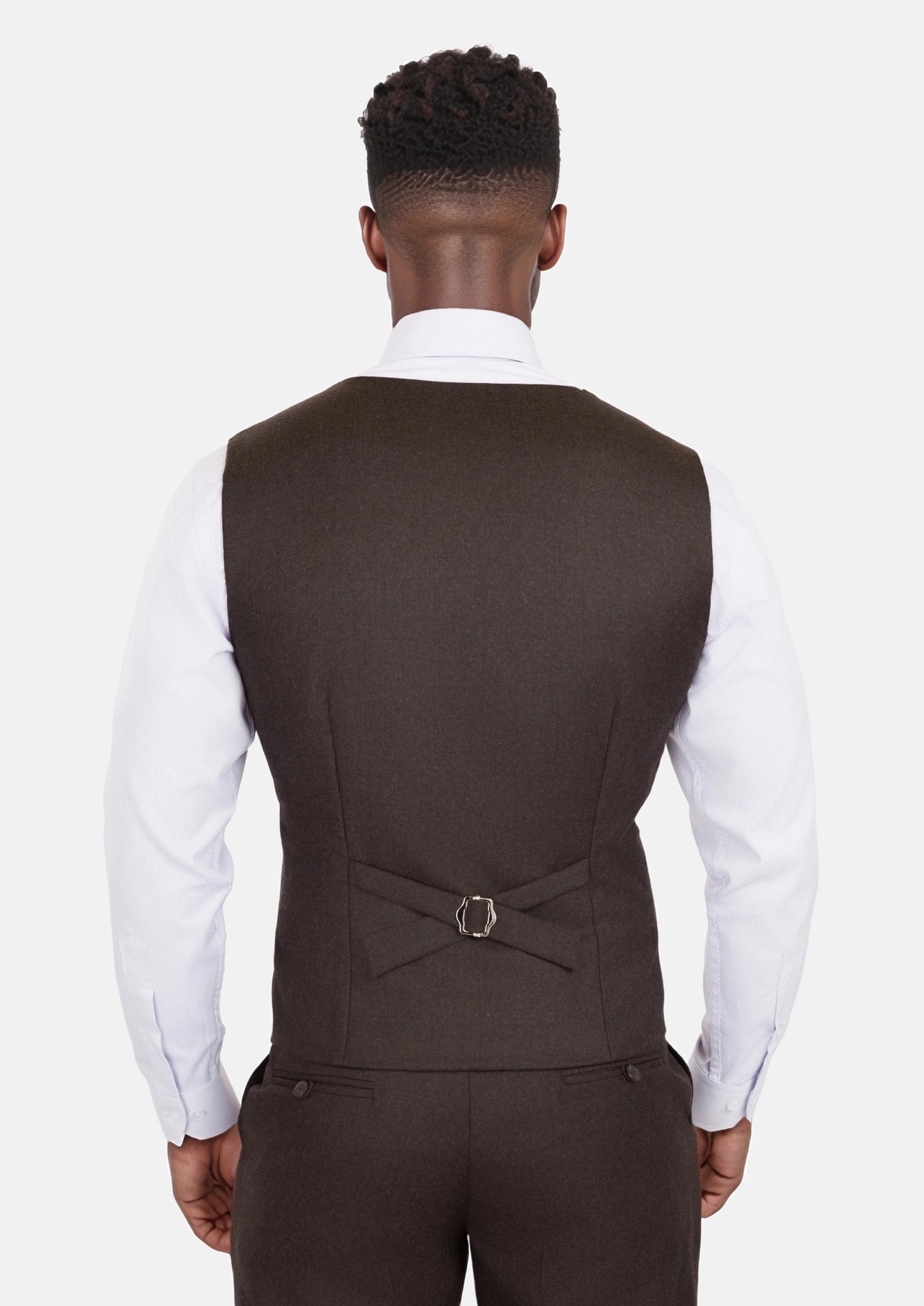 Chocolate Brown Flannel Vest