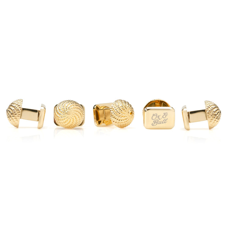 VDP 3D Colony Gold Stainless Stud Set968