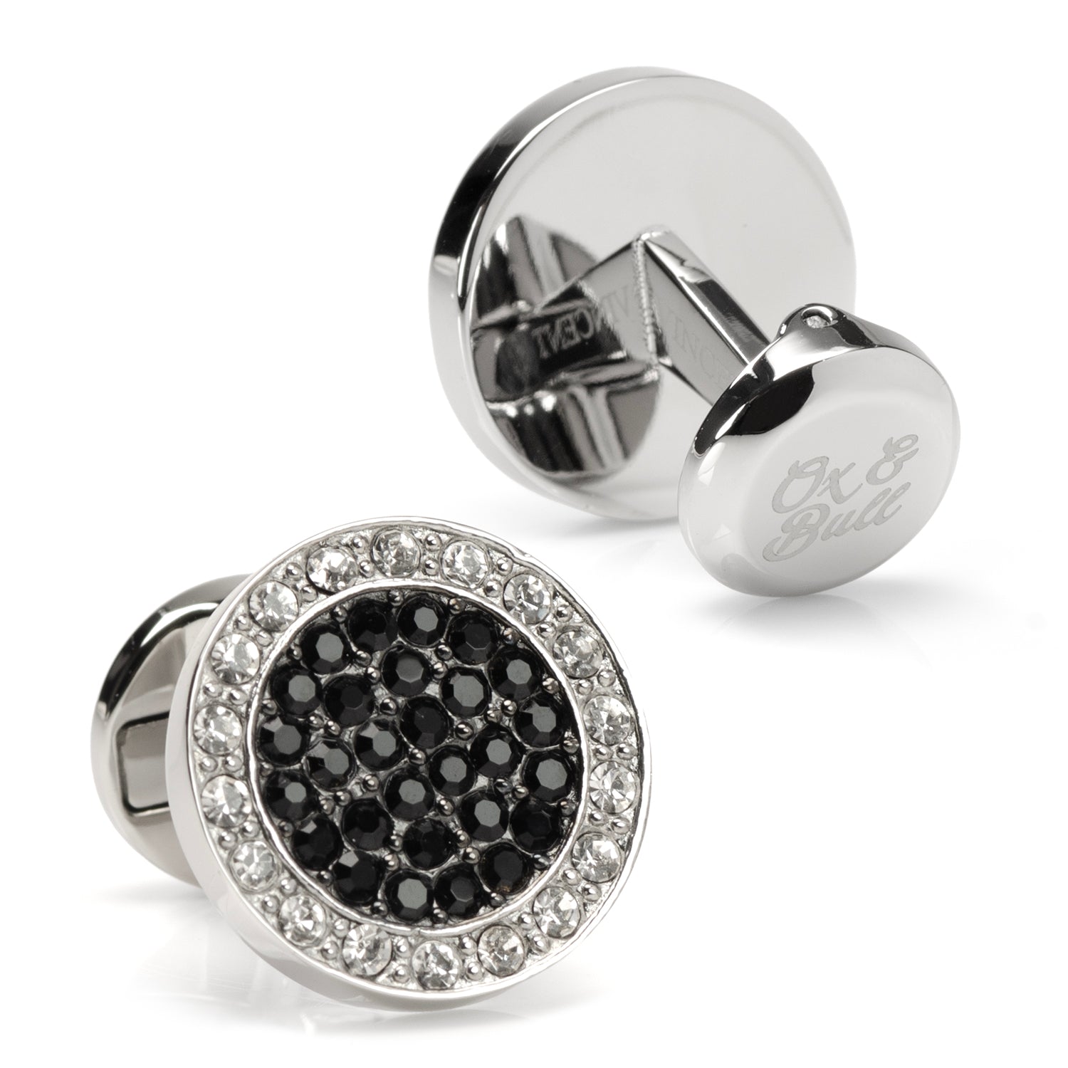 VDP White & Black Pave Crystals Stud Set — gift box226