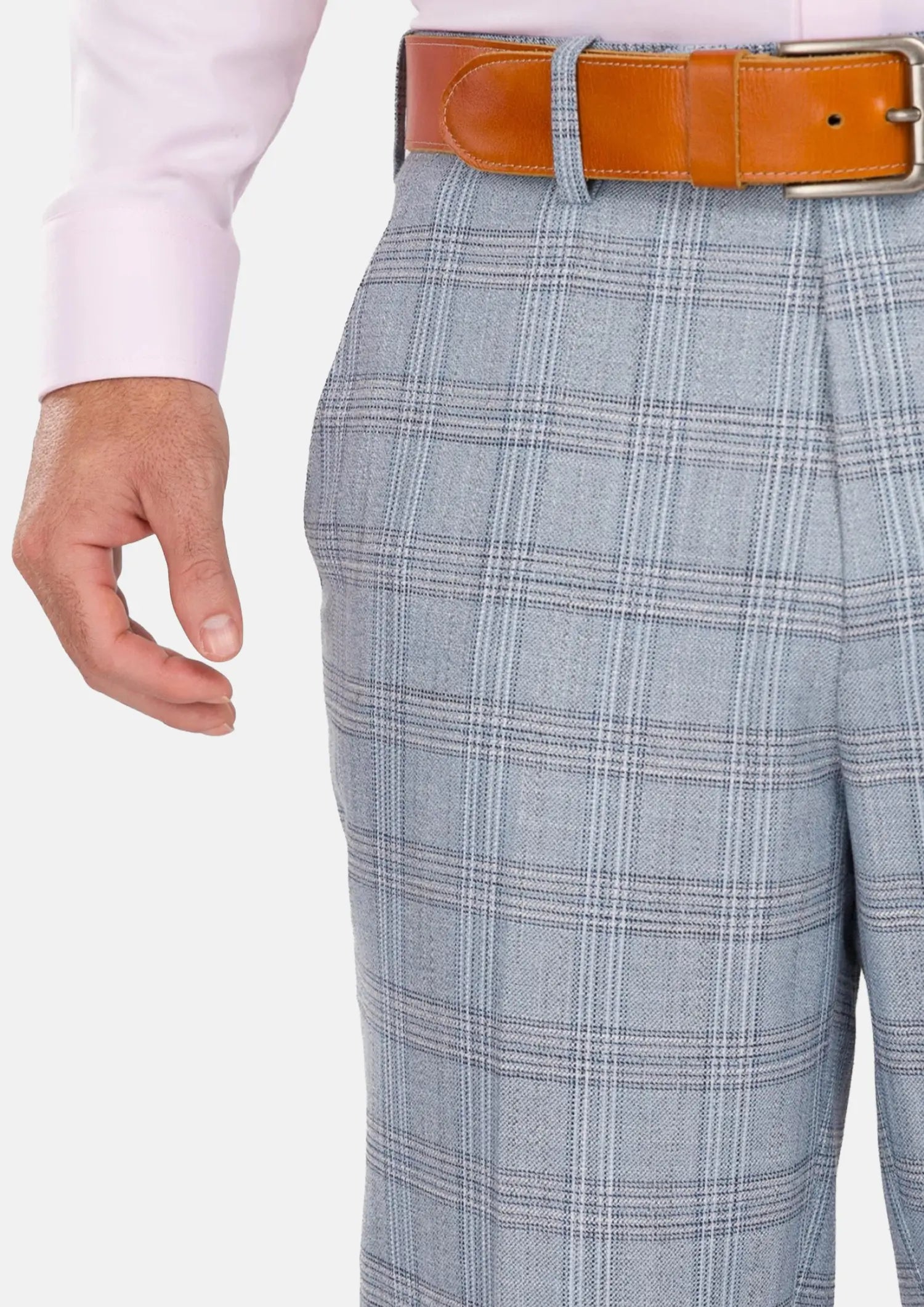 Polo Blue Glen Plaid Bamboo Pants764
