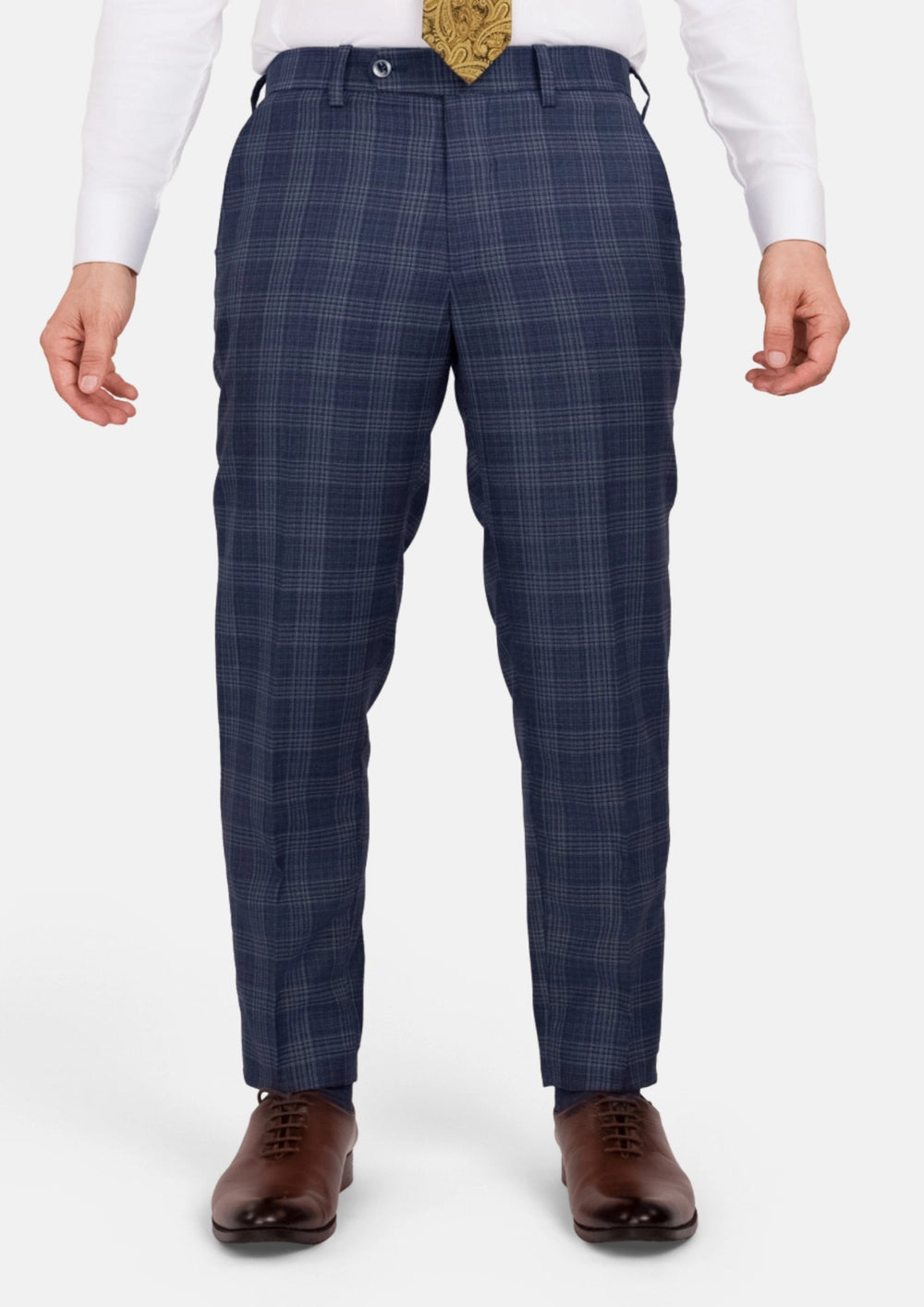 Admiral Navy Checked Pants573