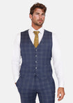 Admiral Navy Checked Vest