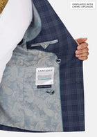 Admiral Navy Checked Waverly Jacket - SARTORO53