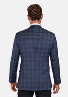 Admiral Navy Checked Waverly Jacket - SARTORO867