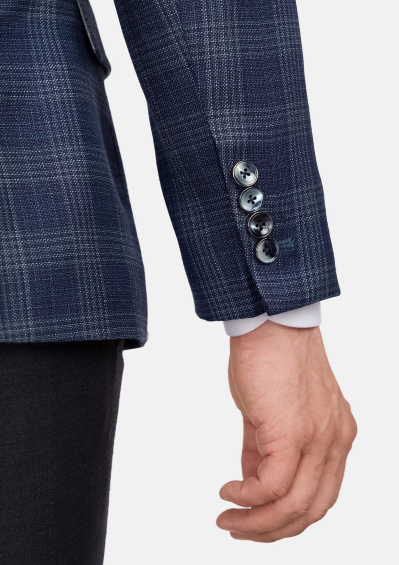 Admiral Navy Checked Waverly Jacket - SARTORO