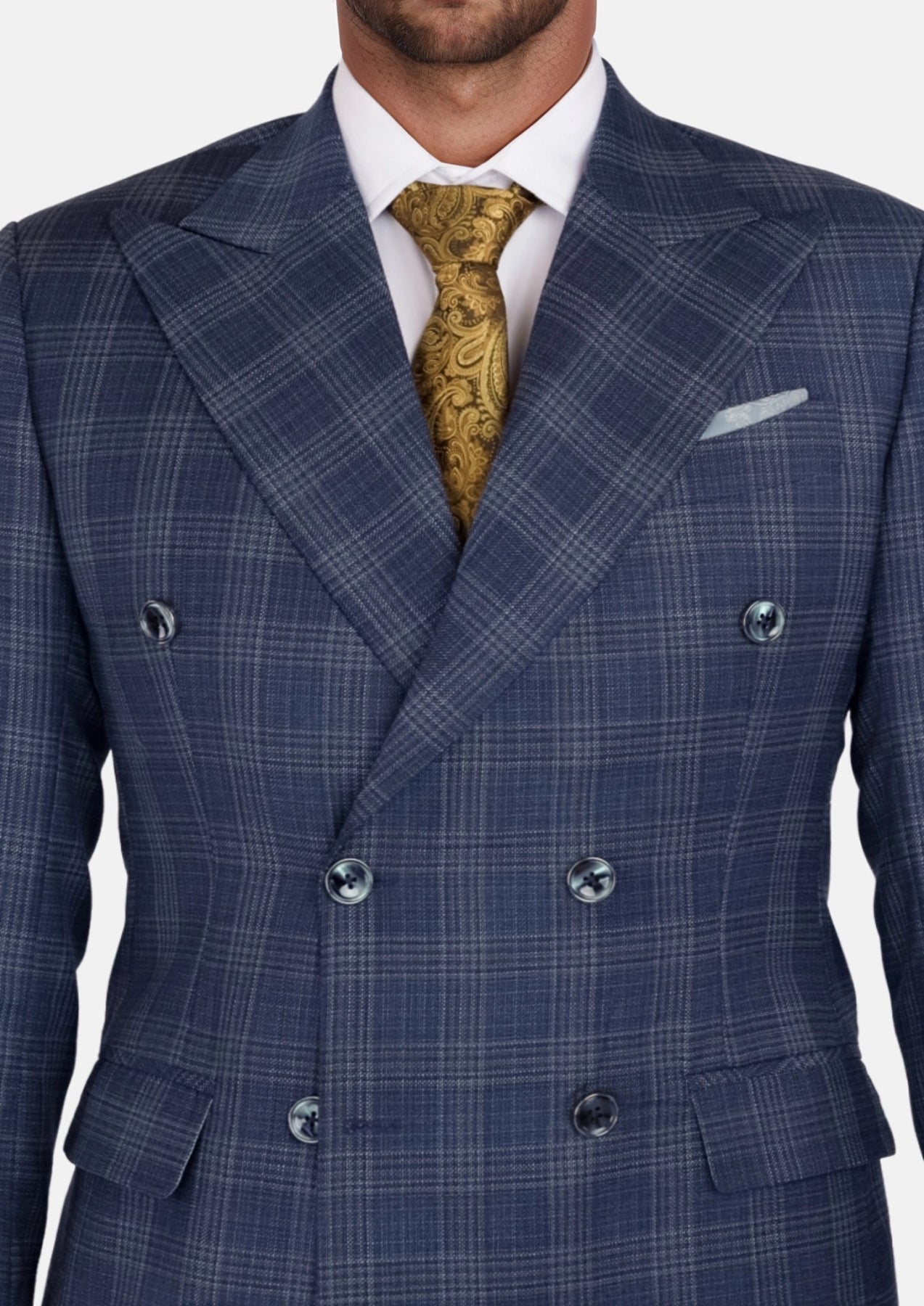 Admiral Navy Checked Waverly Jacket - SARTORO