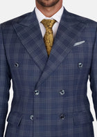 Admiral Navy Checked Waverly Jacket - SARTORO637