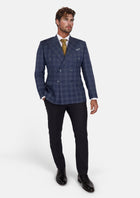 Admiral Navy Checked Waverly Jacket - SARTORO544
