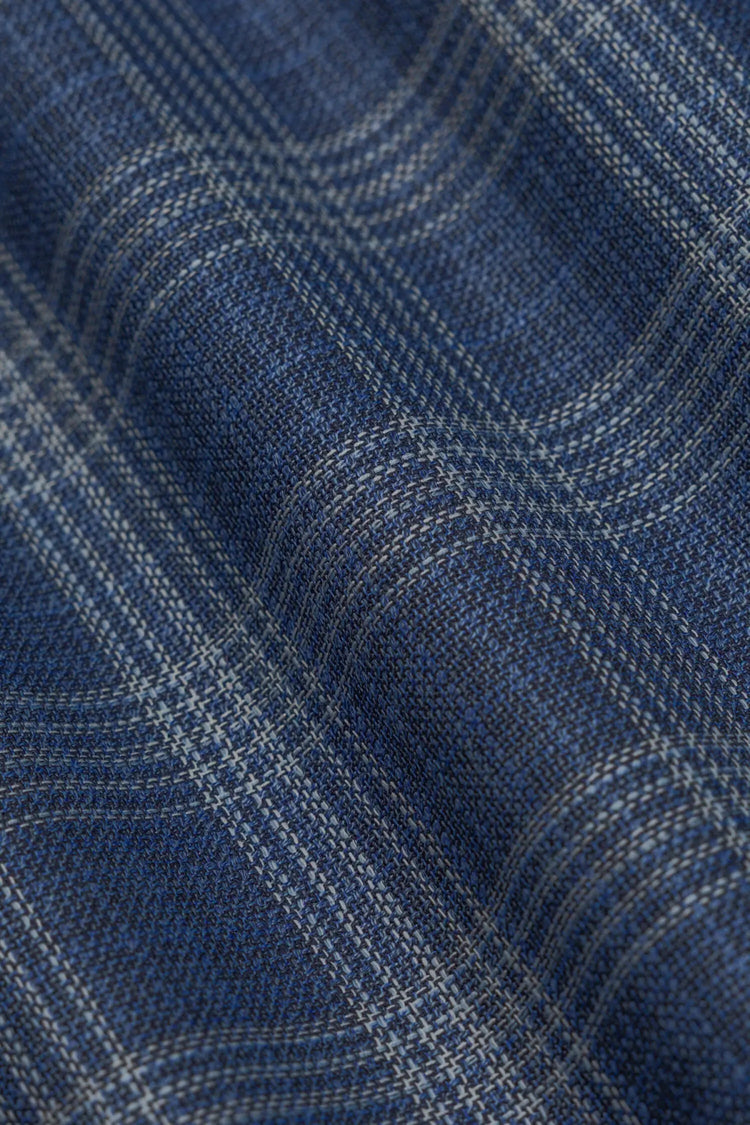 Admiral Navy Checked Waverly Jacket - SARTORO234