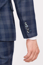 Admiral Navy Checked Waverly Suit - SARTORO914