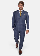 Admiral Navy Checked Waverly Suit - SARTORO446