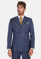 Admiral Navy Checked Waverly Suit - SARTORO654
