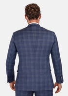 Admiral Navy Checked Waverly Suit - SARTORO762