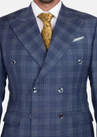 Admiral Navy Checked Waverly Suit - SARTORO388