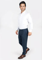 Aegean Blue Sharkskin Pants - SARTORO614