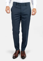 Aegean Blue Sharkskin Pants - SARTORO159