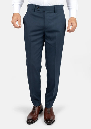 Aegean Blue Sharkskin Pants - SARTORO