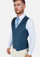 Aegean Blue Vest - SARTORO887
