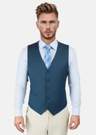 Aegean Blue Vest - SARTORO712