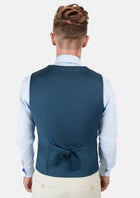 Aegean Blue Vest - SARTORO551