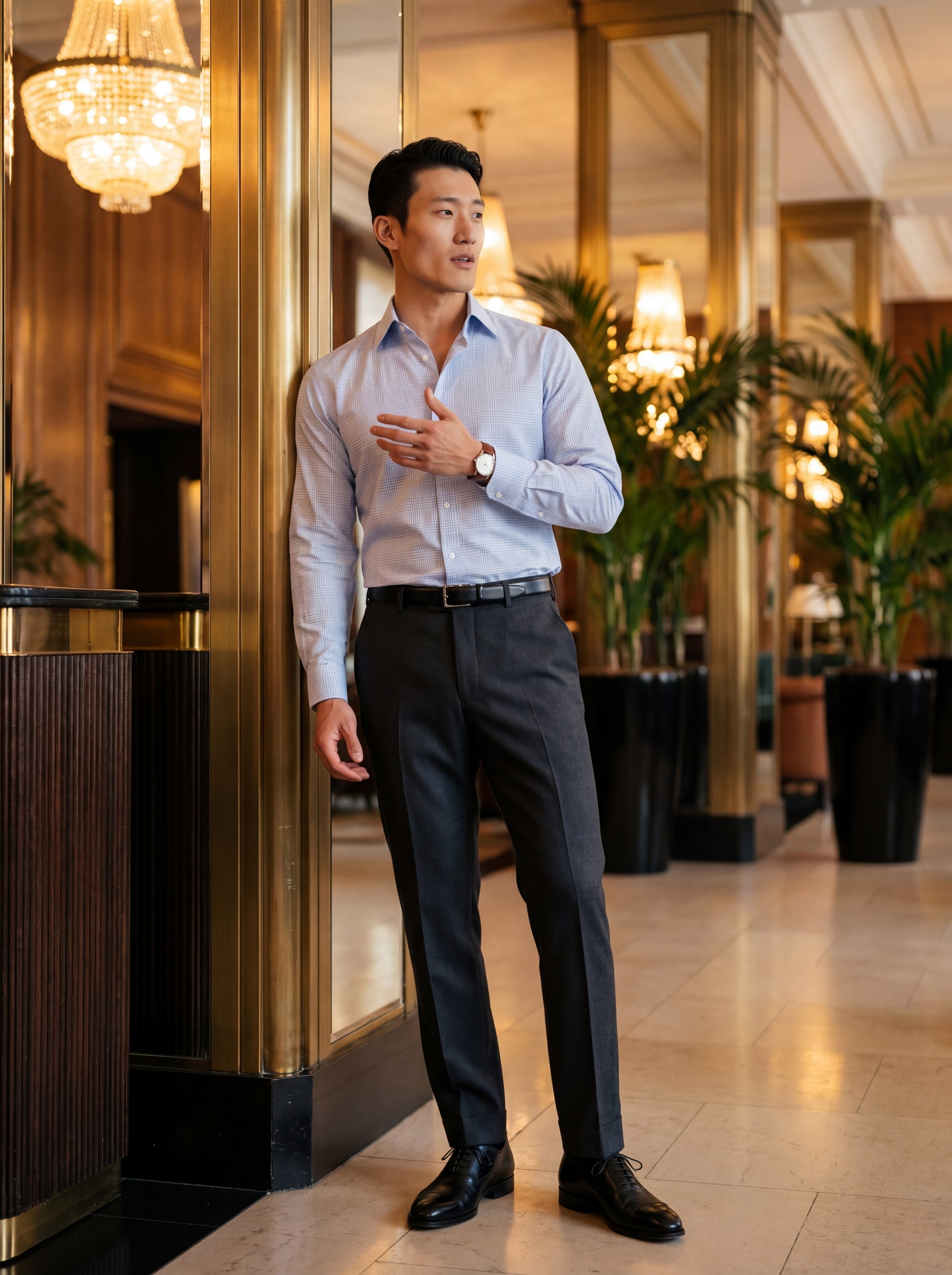 air-blue-glen-check-shirt-art-deco-lobby990