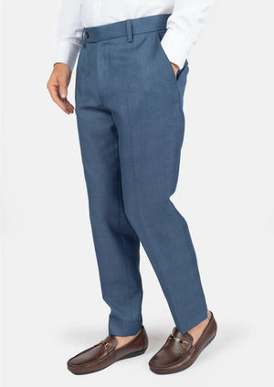 Air Force Blue Prince of Wales Pants - SARTORO