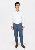 Air Force Blue Prince of Wales Pants - SARTORO