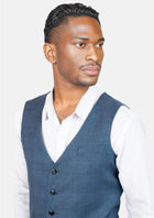 Air Force Blue Prince of Wales Vest - SARTORO482