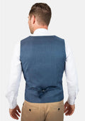 Air Force Blue Prince of Wales Vest - SARTORO